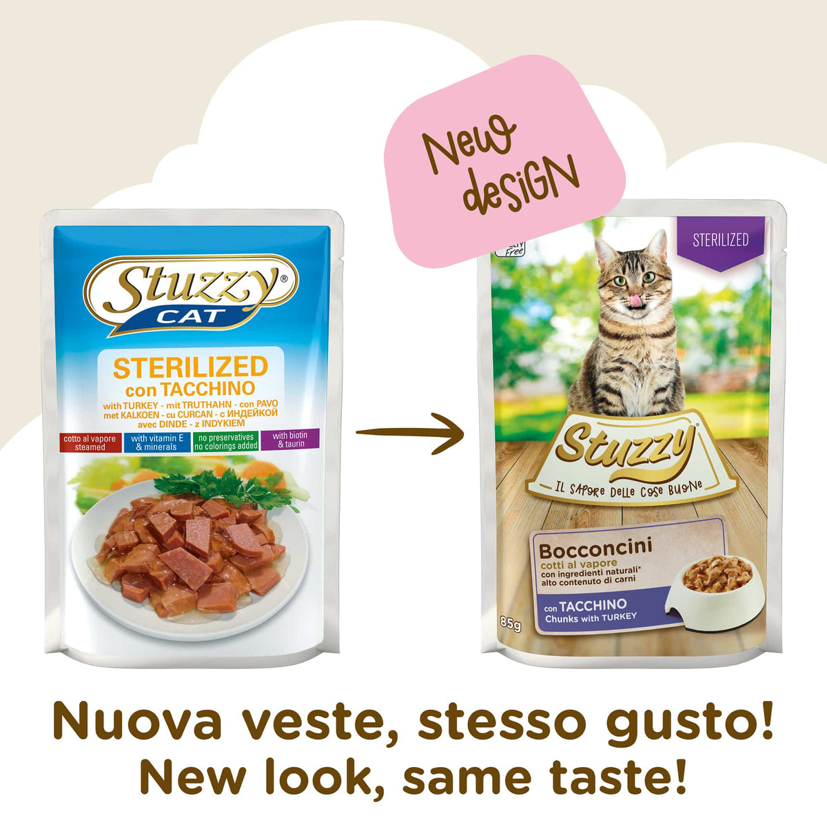 Stuzzy Cat Nassfutter Katze kastriert Pute, Beutel 85 g – Bild 2