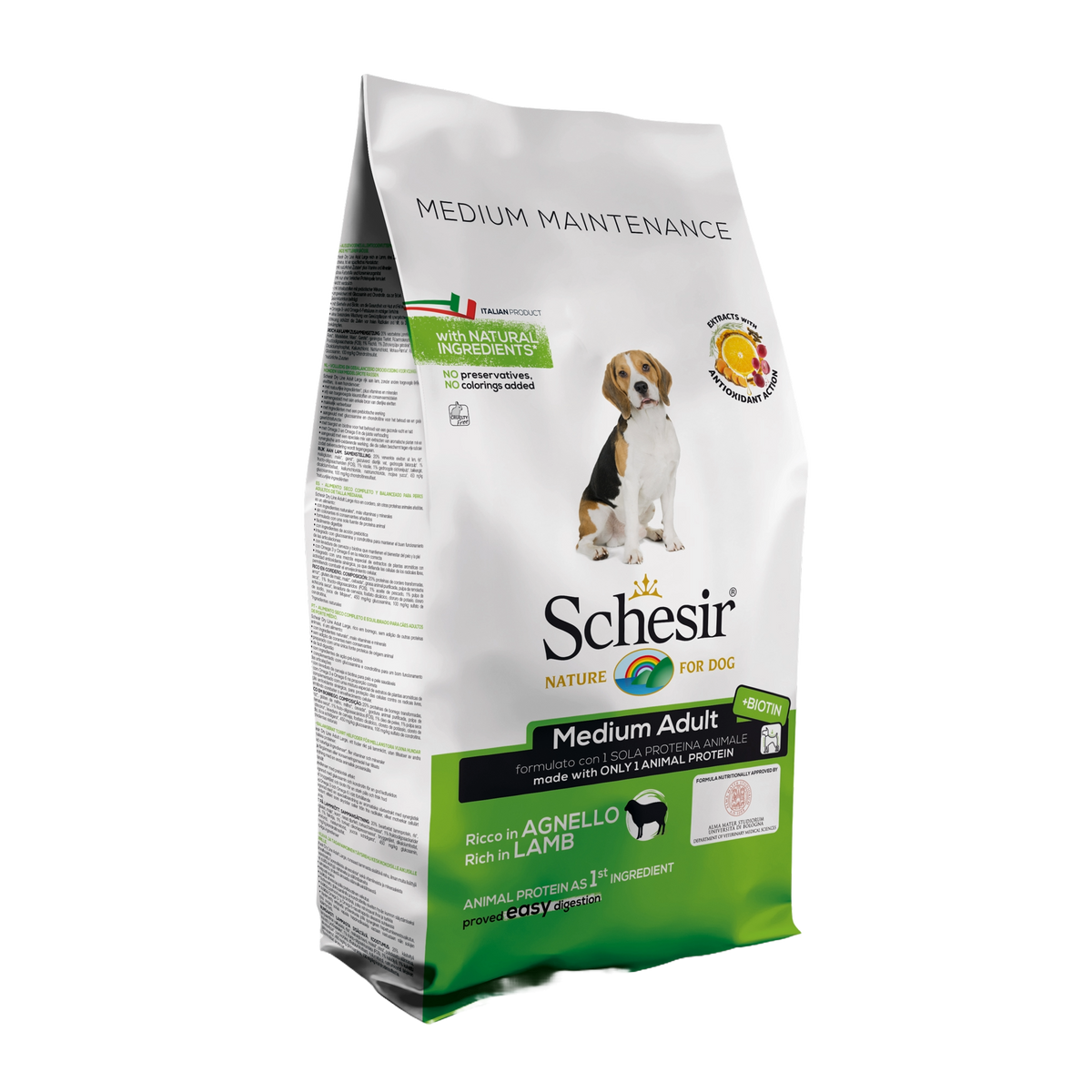 Schesir Medium Hundefutter trocken Lamm, 12 kg