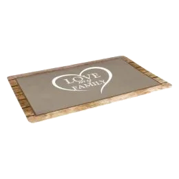 Napfunterlage für Hunde Shabby Chic, rechteckig, braun