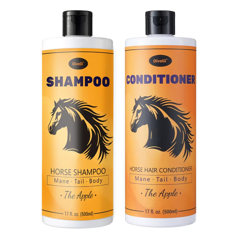 Pferdeshampoo und Conditioner mit Apfelduft, 500 ml – Ansicht 8