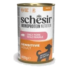 Schesir Monoprotein Nassfutter Hund Schwein, Dose 400 g