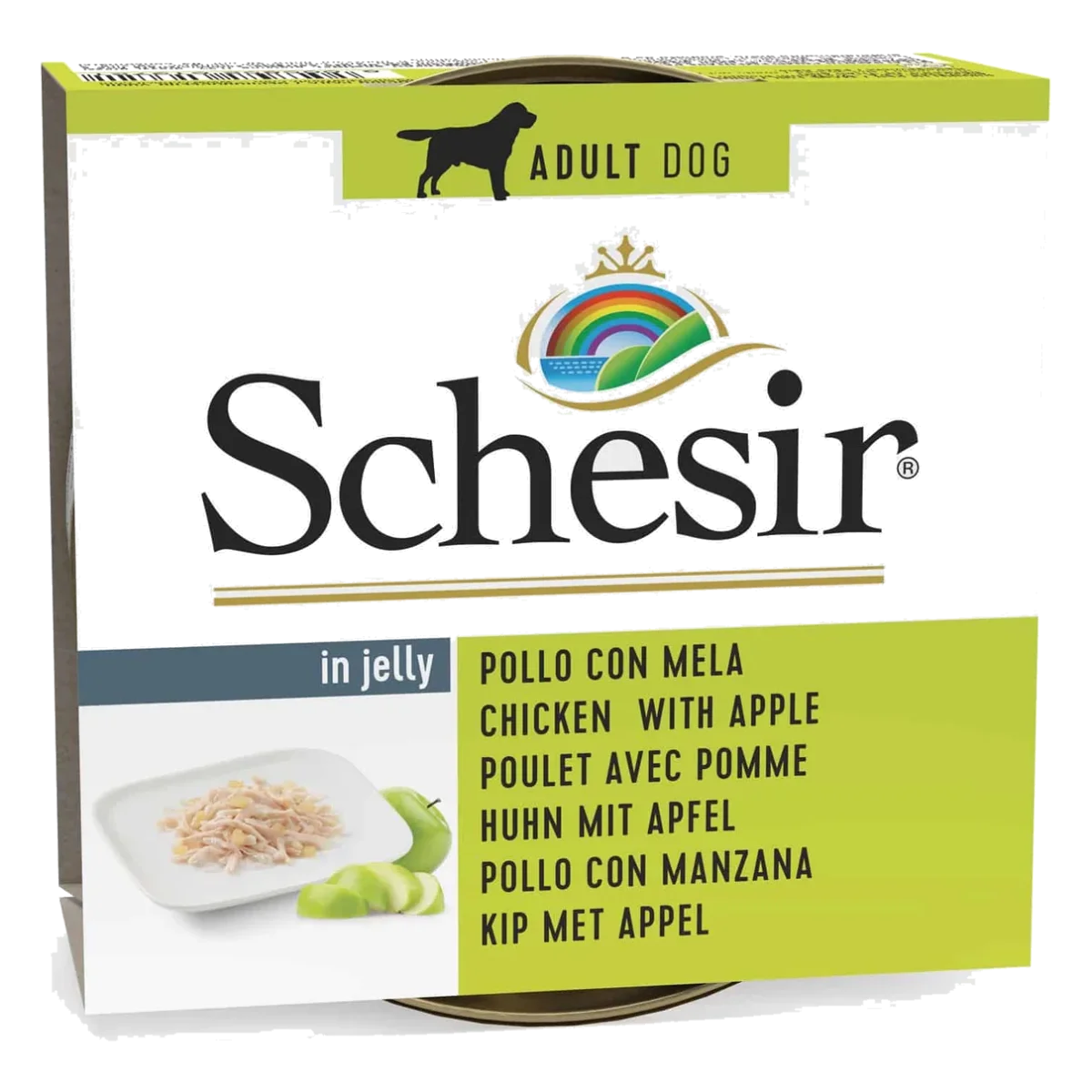 Schesir Nassfutter Hund Huhn mit Apfel in Gelee, 150 g