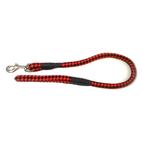 Hundeleine aus Seil rot-schwarz, 15 mm x 70 cm