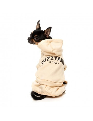 Hunde-Hoodie FuzzYard Urban aus Baumwolle in Buttermilk