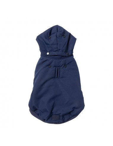 Hundemantel mit Kapuze FuzzYard Essential in Marineblau