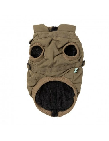 Hundejacke mit integriertem Geschirr FuzzYard Flash in Khaki