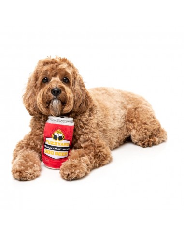 Plüschspielzeug für Hunde FuzzYard Bierdose Dog Beer mit Quietscher