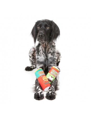 FuzzYard Christmas Seltzers Weihnachts-Plüschspielzeug für Hunde, 2er-Pack