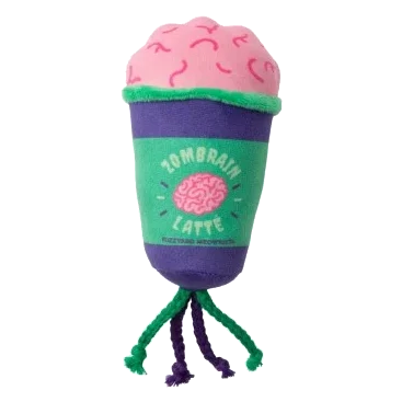 Halloween-Katzenspielzeug FuzzYard Zombrain Latte