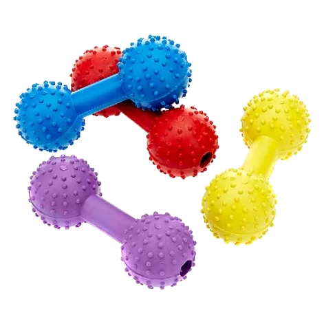 Classic Gummi-Hantel mit Glöckchen für Hunde, 110 mm