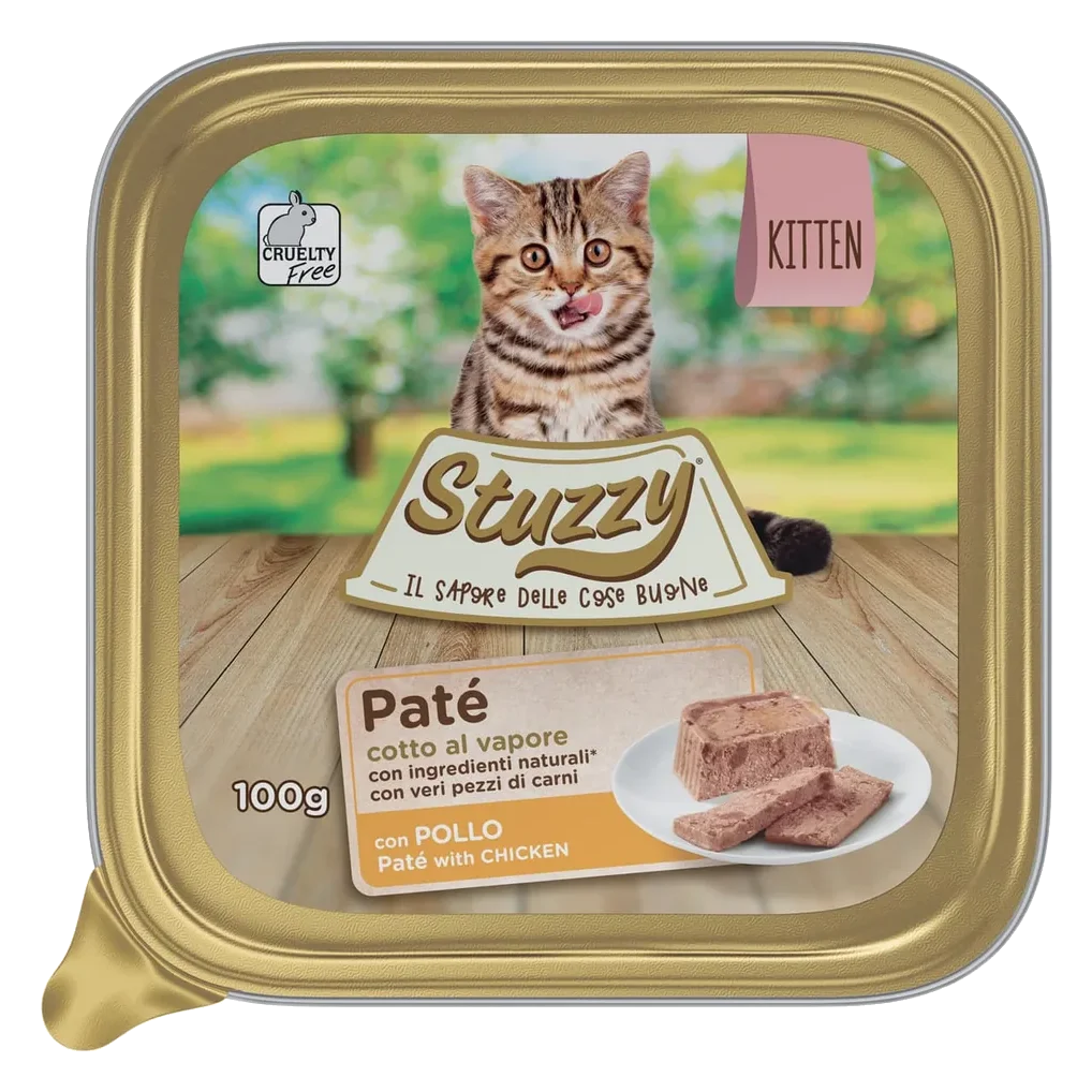 Mister Stuzzy Cat Kitten Nassfutter Huhn, Schale 100 g