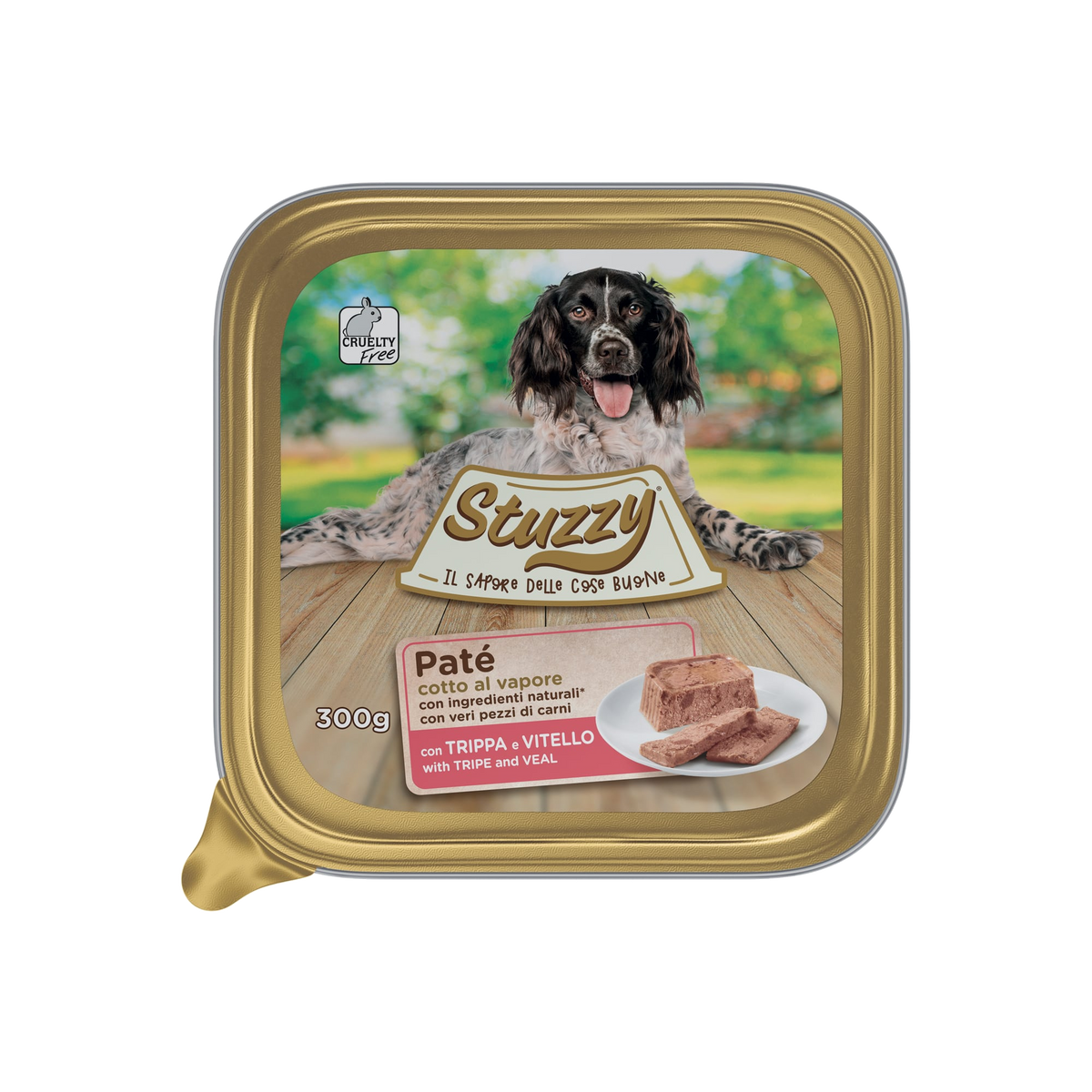 Mister Stuzzy Dog Nassfutter Hund Pansen und Kalb, Aluschale