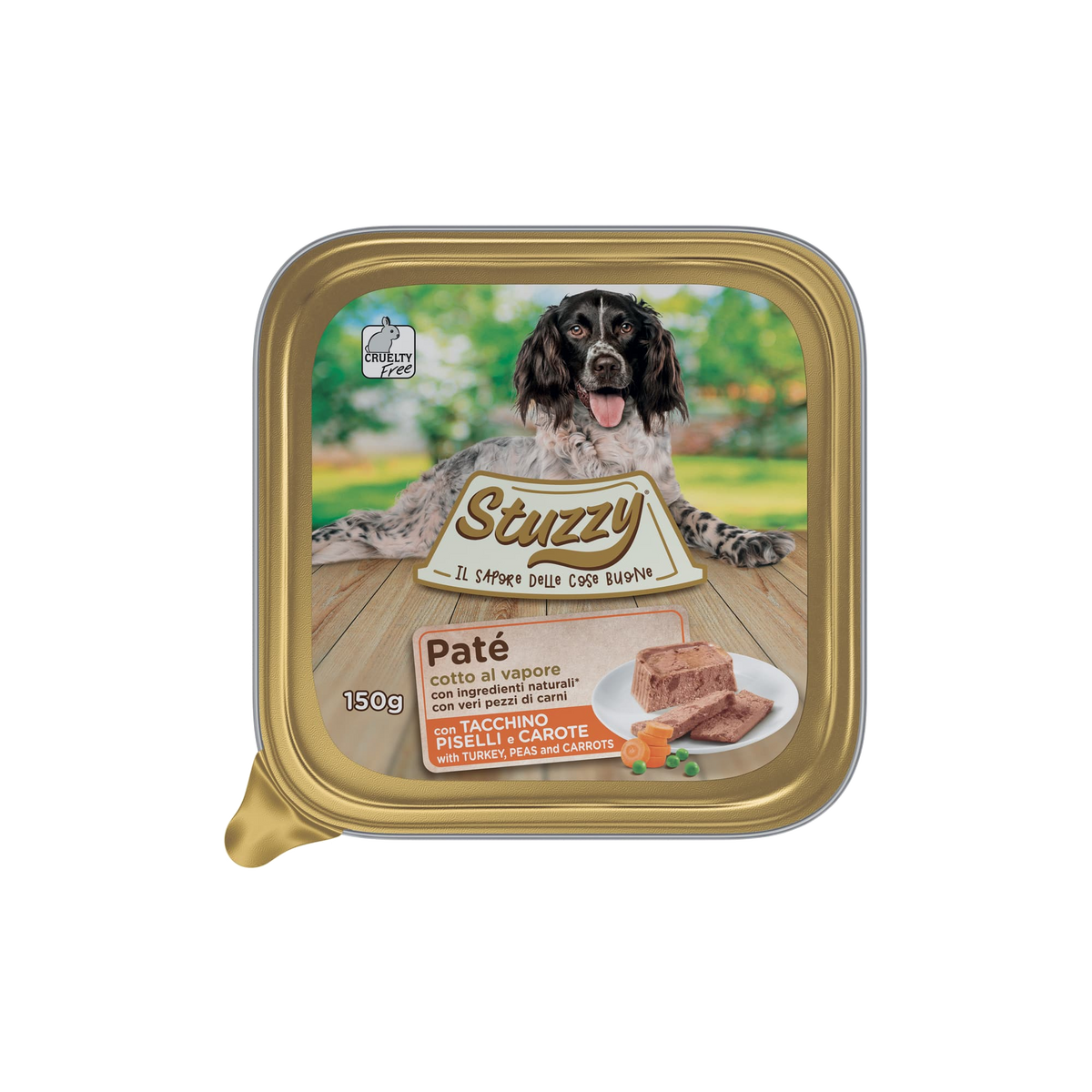 Mister Stuzzy Dog Nassfutter Hund Pute mit Erbsen und Karotten, Aluschale