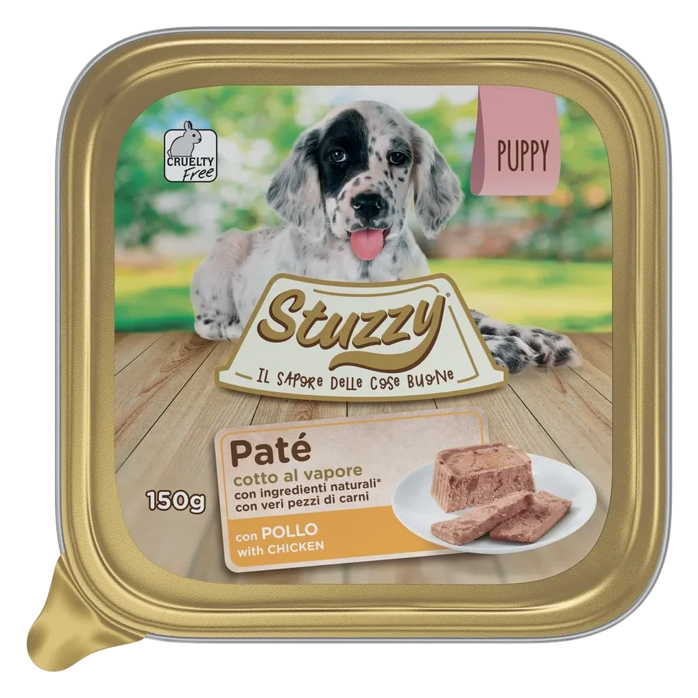 Stuzzy Nassfutter Welpe Pastete mit Huhn, Schale 150 g