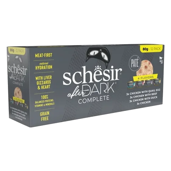 Schesir After Dark Mixpaket Pastete für Katzen