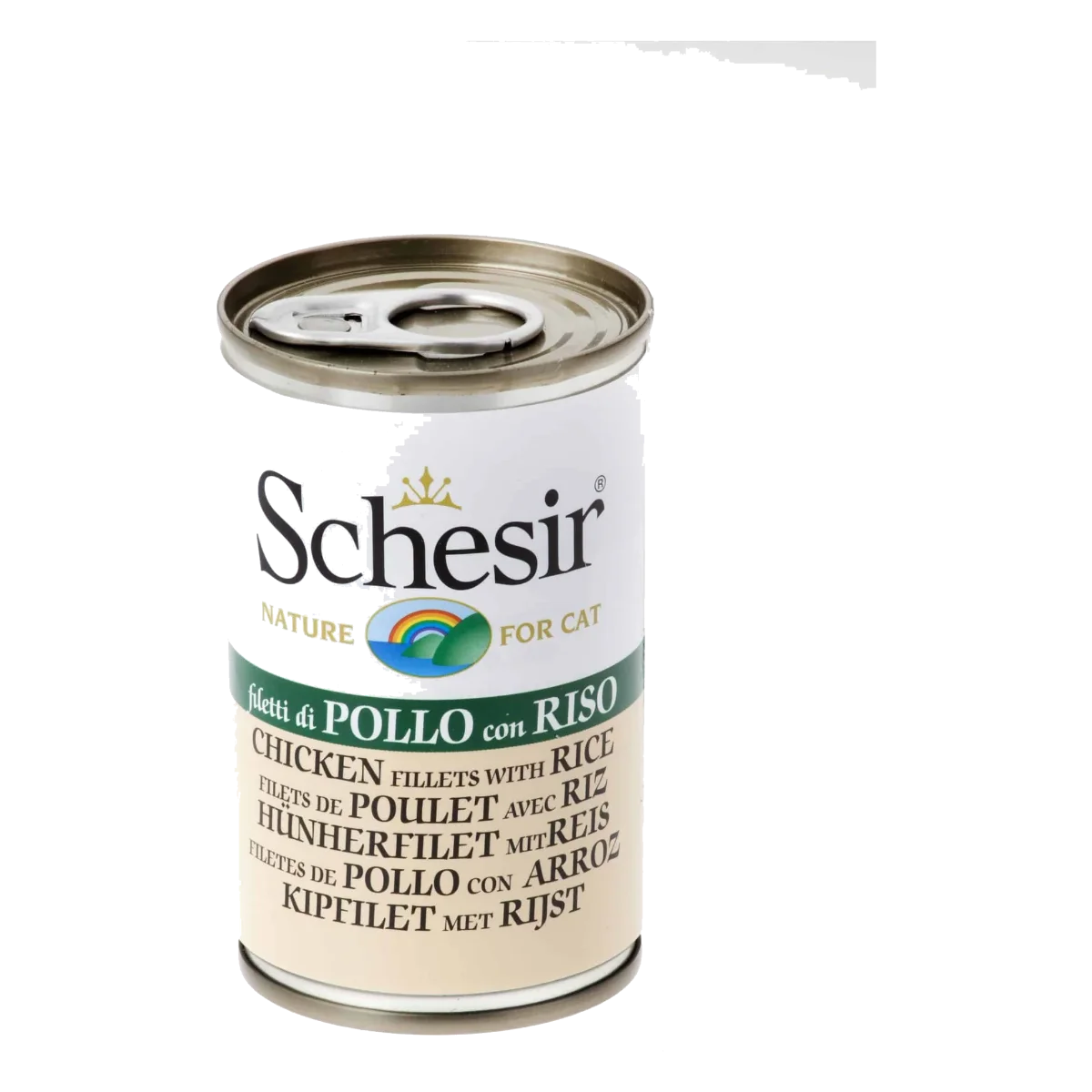 Schesir Nassfutter Katze Hühnerfilets mit Reis, Dose 140 g