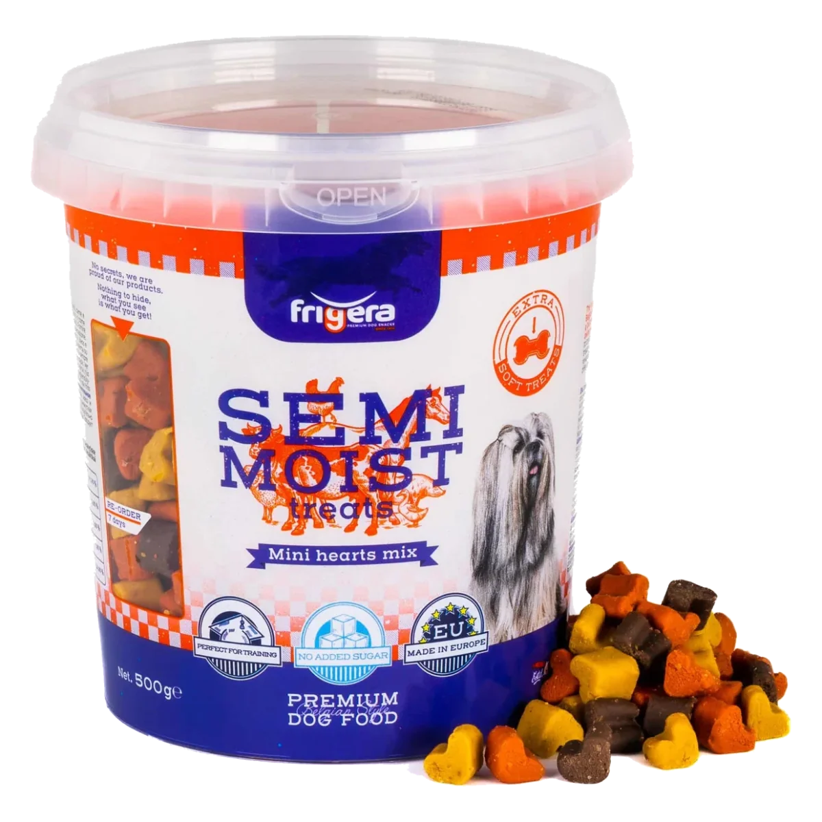 Halbfeuchte Mini-Herzen Hundesnacks, 500 g