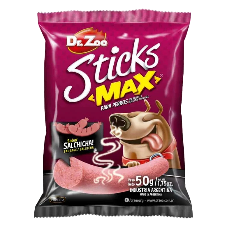 Dr. Zoo Sticks Max Wurstgeschmack für Hunde, 50 g