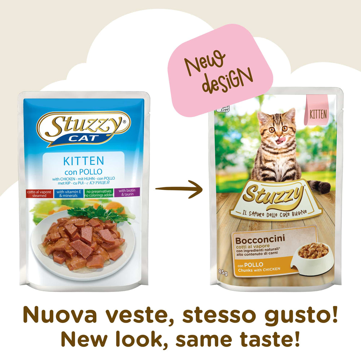 Stuzzy Cat Nassfutter Kitten Huhn, Beutel 85 g – Bild 2