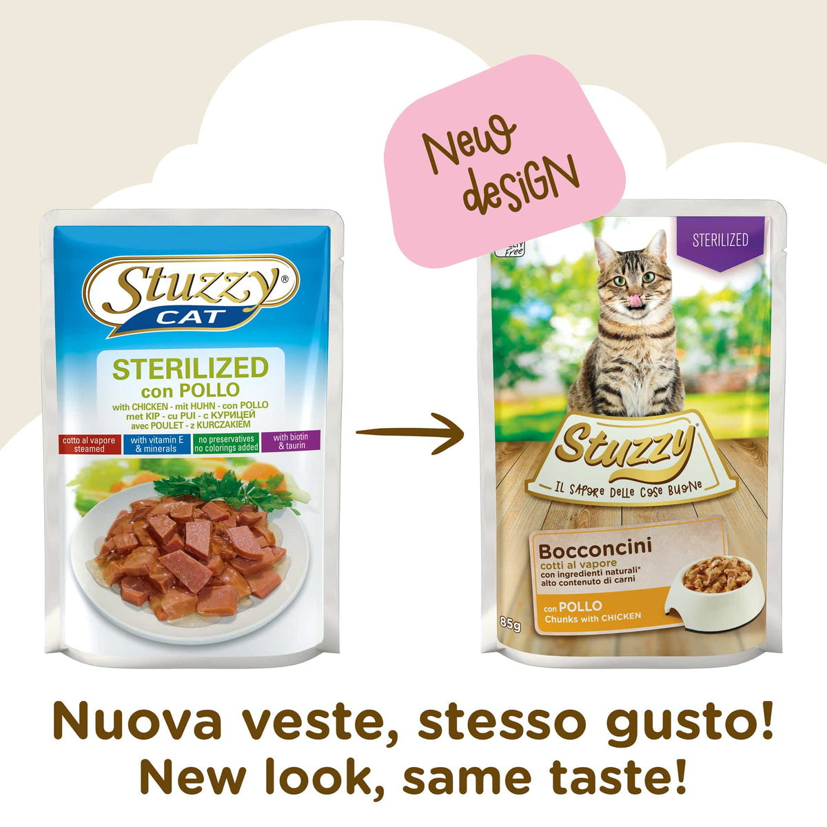 Stuzzy Cat Nassfutter Katze kastriert Huhn, Beutel 85 g – Bild 2