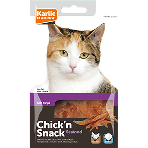 Hühner- und Meeresfrüchtestreifen für Katzen