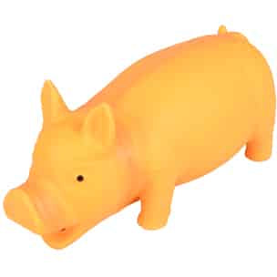 Fiona Latex-Schwein in Orange, 22 cm