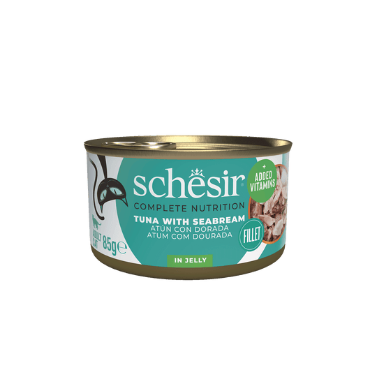 Schesir Nassfutter Katze Thunfisch mit Dorade, Dose 85 g