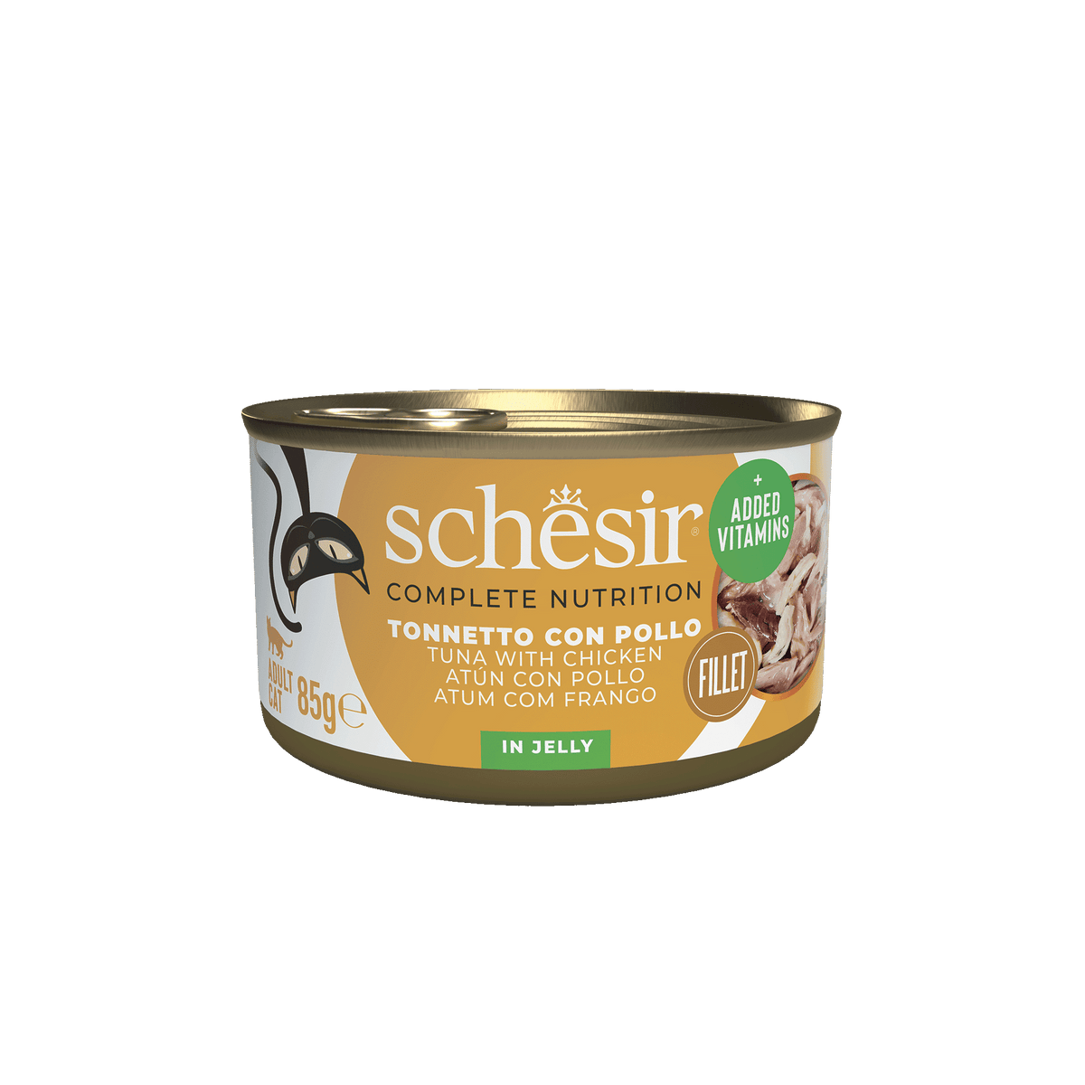 Schesir Nassfutter Katze Thunfisch mit Hühnerfilets, Dose 85 g