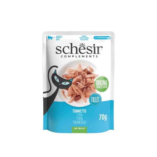 Schesir Nassfutter Katze Thunfisch in Gelee, Beutel 70 g