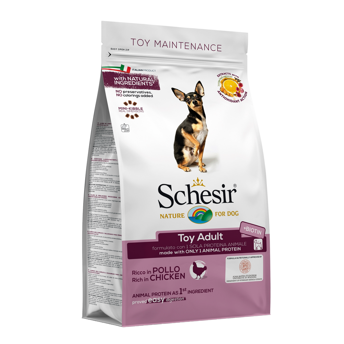 Schesir Toy Adult Hundefutter trocken Huhn, 2 kg