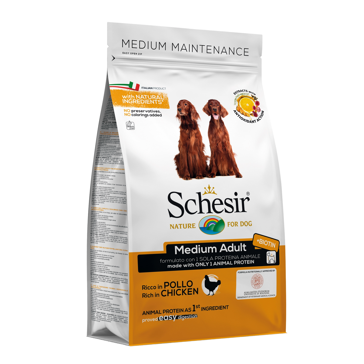 Schesir Medium Hundefutter trocken Huhn, 3 kg