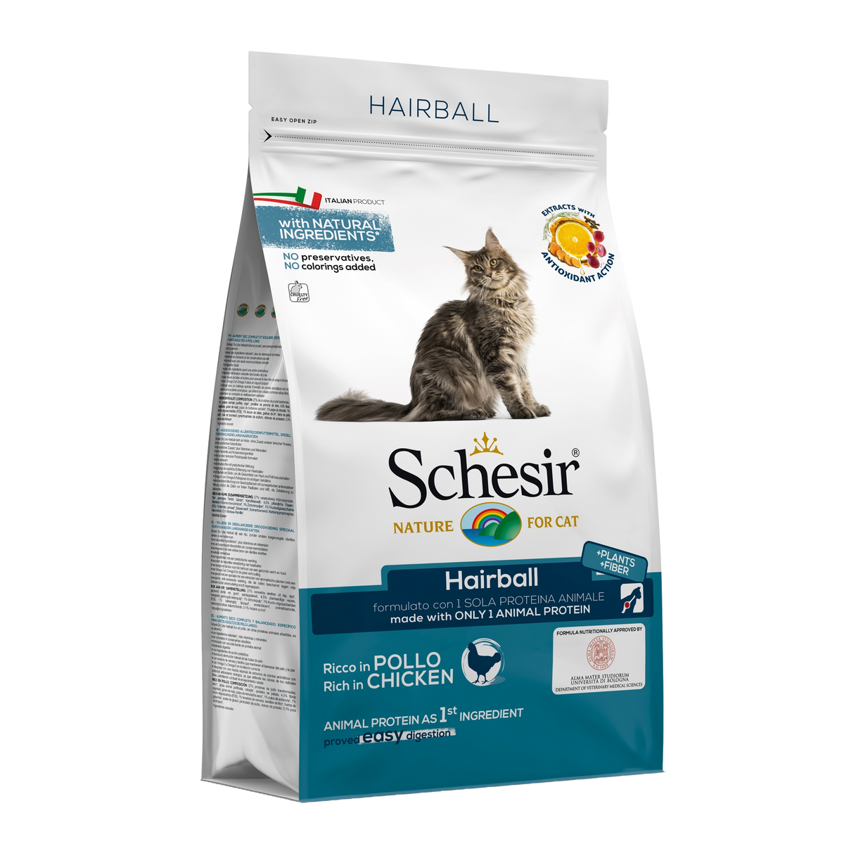 Schesir Hairball Trockenfutter Katze Huhn, 1,5 kg