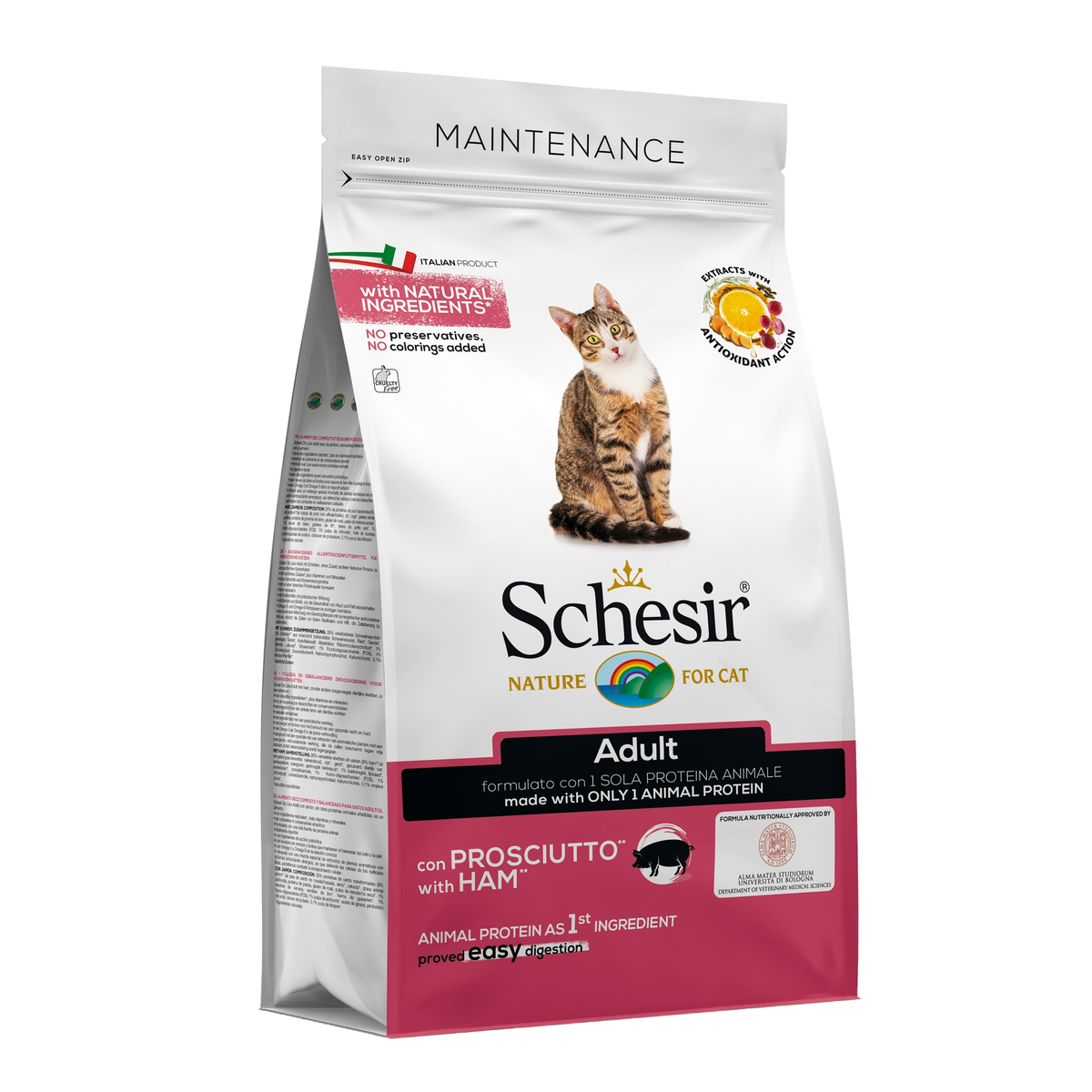 Schesir Trockenfutter Katze Schinken, 1,5 kg