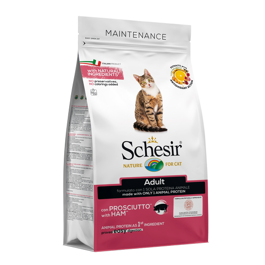 Schesir Trockenfutter Katze Schinken, 1,5 kg