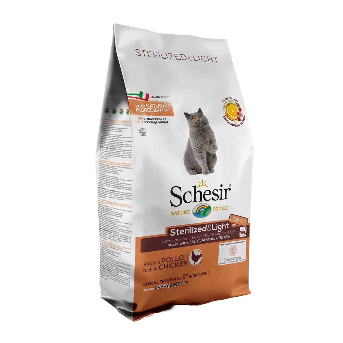 Schesir Sterilised & Light Trockenfutter Katze Huhn, 10 kg