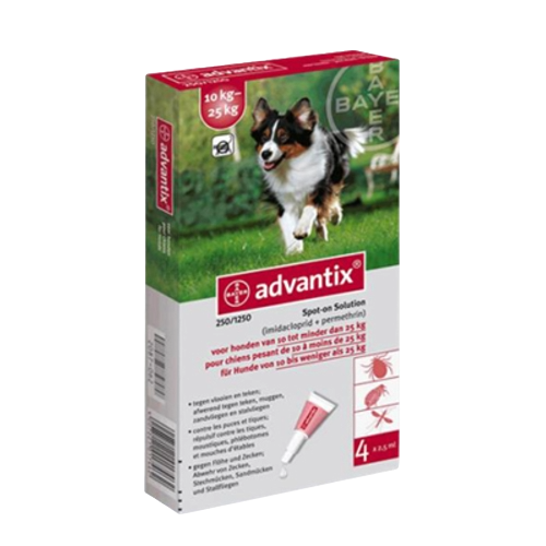 Advantix Spot-on Hund 10–25 kg, 4 Pipetten