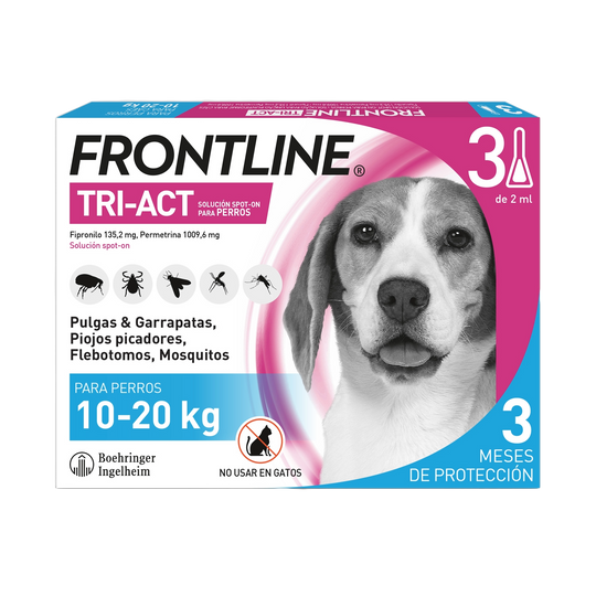 Frontline Tri-Act Spot-on Hund 10–20 kg, 3 Pipetten