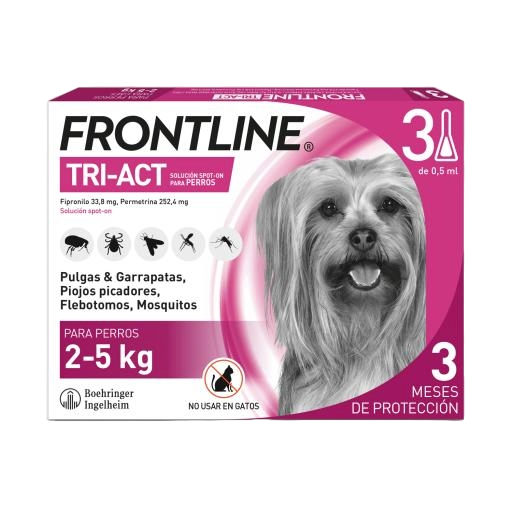 Frontline Tri-Act Spot-on Hund 2–5 kg, 3 Pipetten