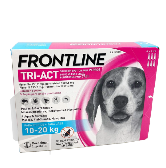 Frontline Tri-Act Spot-on Hund 10–20 kg, 6 Pipetten