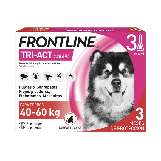 Frontline Tri-Act Spot-on Hund 40–60 kg, 6 Pipetten