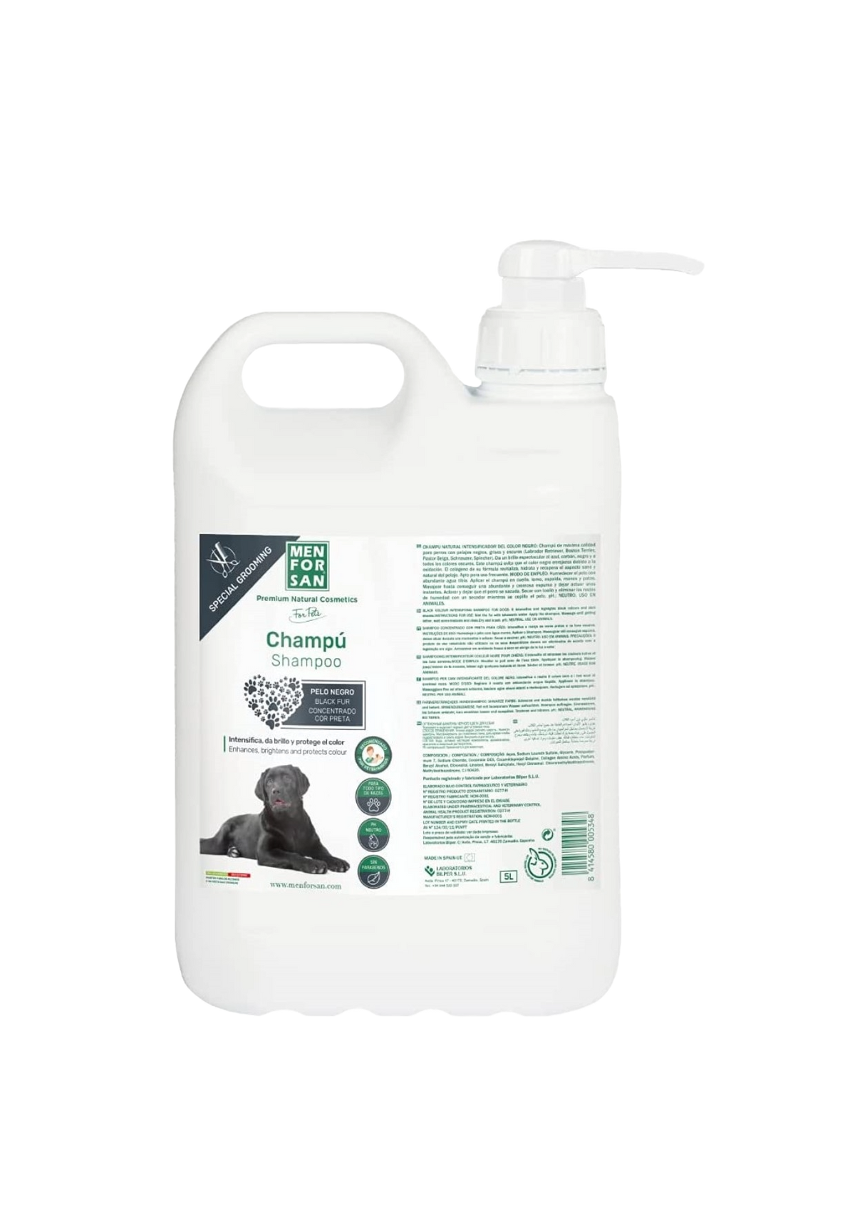 Menforsan Hundeshampoo für schwarzes Fell