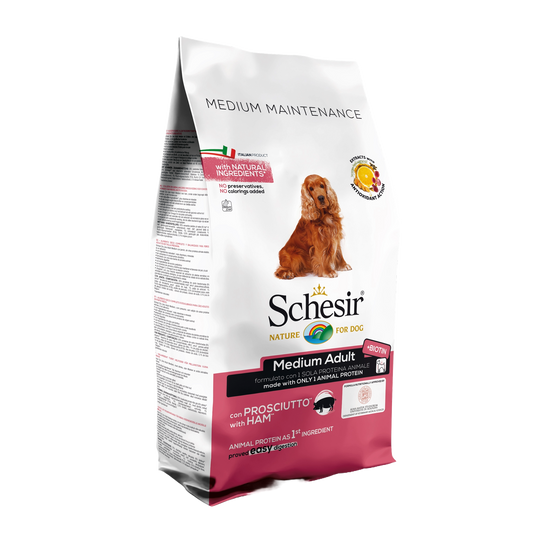Schesir Medium Maintenance Hundefutter trocken Schinken, 12 kg