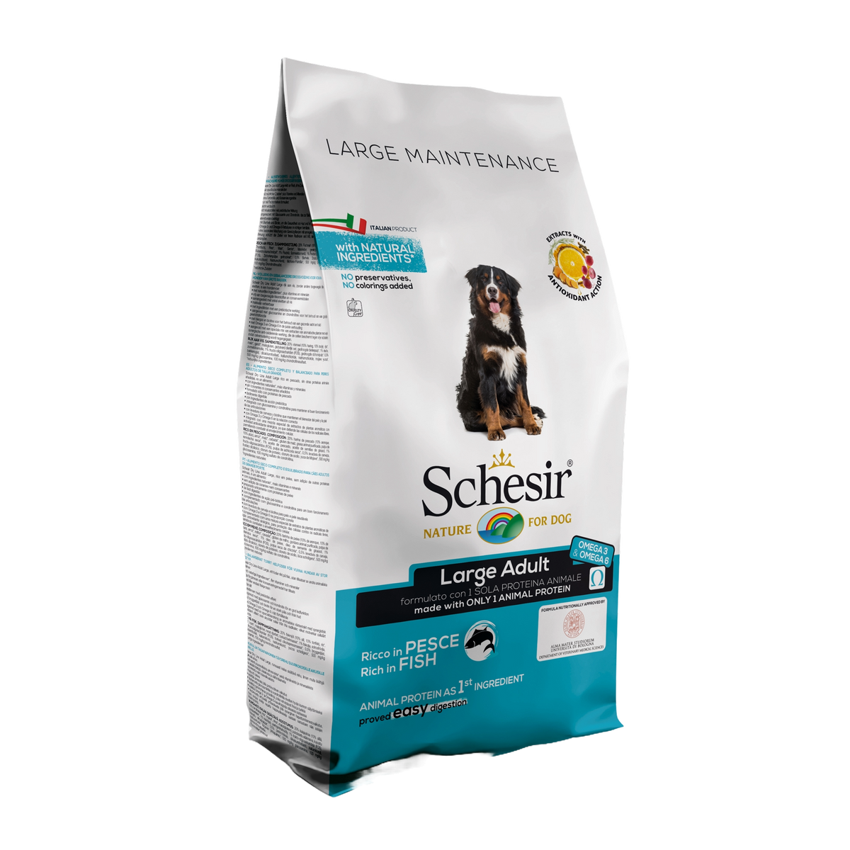 Schesir Large Hundefutter trocken Fisch, 12 kg