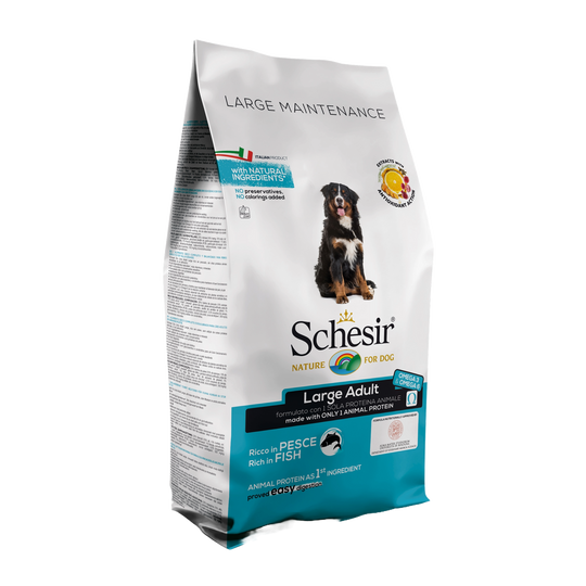 Schesir Large Hundefutter trocken Fisch, 12 kg