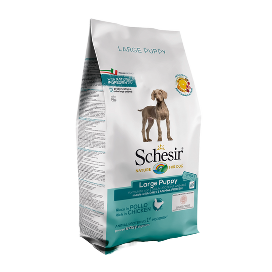 Schesir Large Puppy Trockenfutter Welpe Huhn, 12 kg