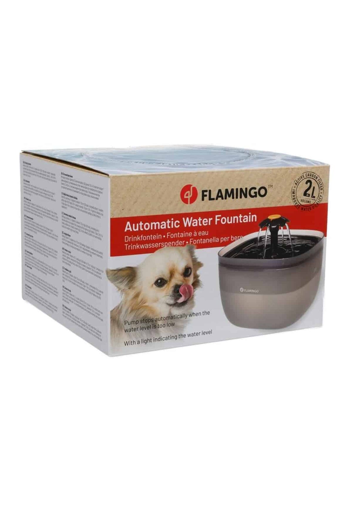 Flowie Trinkbrunnen für Katzen, eckig, Schwarz, 2 Liter – Bild 2