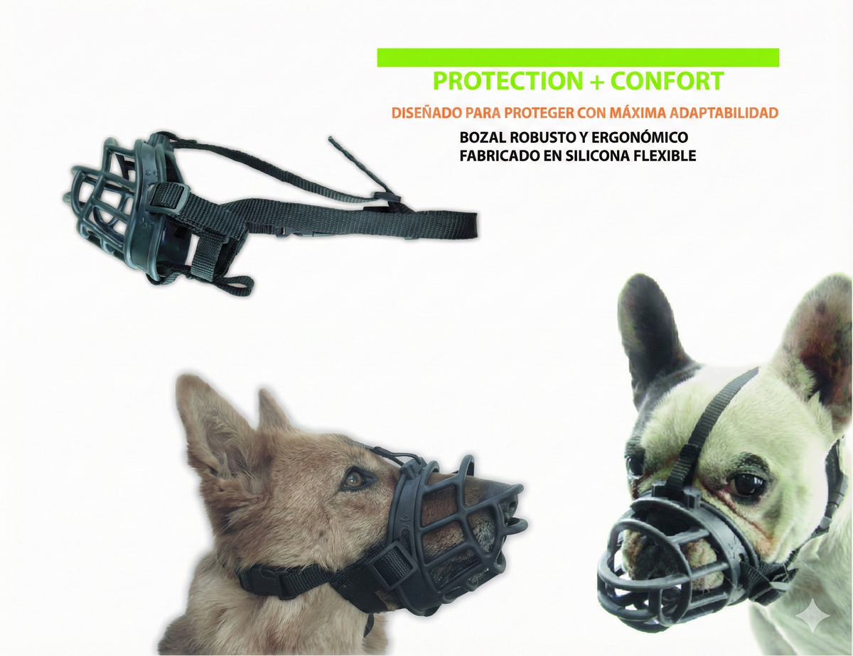 Elastischer Silikon-Maulkorb für Hunde