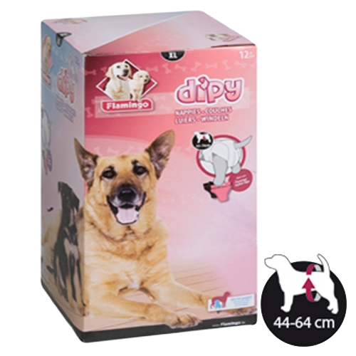 Hundewindeln für Hündinnen Dipy Größe 6 (XL), 40-58 cm, 12 Stück