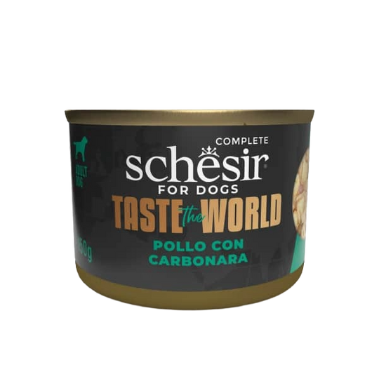 Schesir Nassfutter Hund Huhn mit Carbonara, 150 g