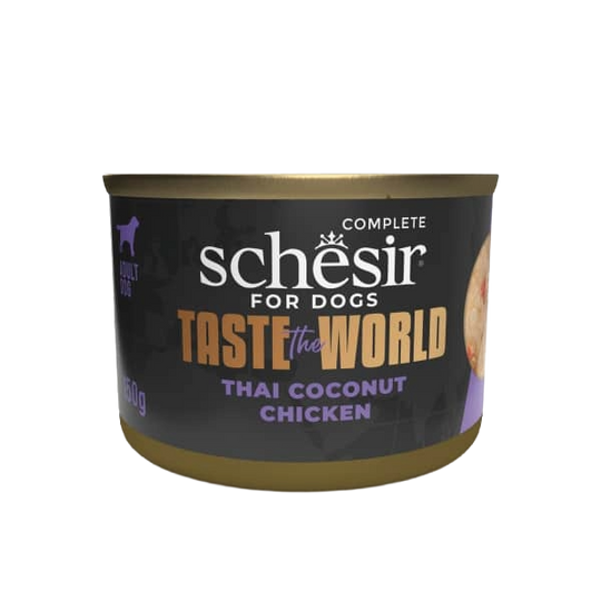 Schesir Nassfutter Hund Huhn mit Kokosmilch, 150 g